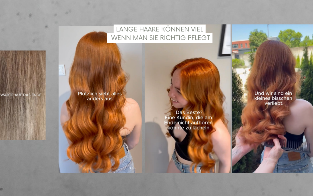Blonde lange Haare nach Glossing, Pflege und ORGÆNIC Haircut bei Kempf Friseure Aschaffenburg