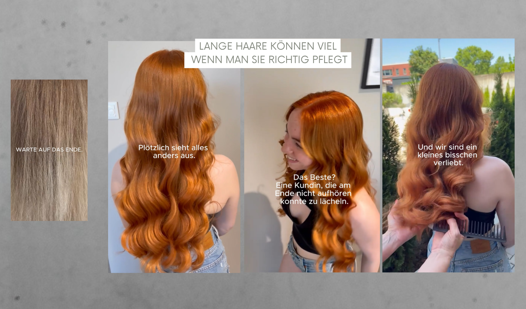 Blonde lange Haare nach Glossing, Pflege und ORGÆNIC Haircut bei Kempf Friseure Aschaffenburg